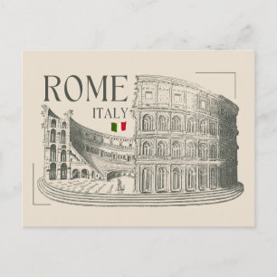 Cartão Postal De Festividades Vintage Colosseum Roma, Itália