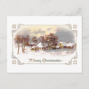 Cartão Postal De Festividades Vintage Country Christmas