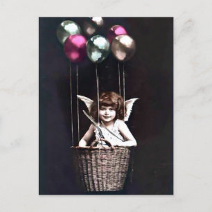 Cartão Postal De Festividades Vintage Cupid