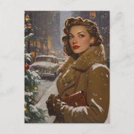 Cartão Postal De Festividades Vintage Cyristmas