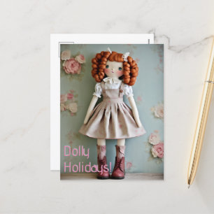 Cartão Postal De Festividades Vintage Doll Collection Redhead Clarissa