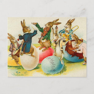Cartão Postal De Festividades Vintage Easter Bunny Postcard
