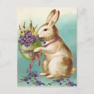 Cartão Postal De Festividades Vintage Easter Bunny Postcard