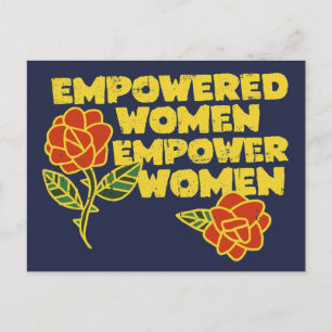 Cartão Postal De Festividades Vintage Empowered Women Empower Women Feminist Art