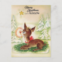 Vintage Felry Christmas Star Rudolph