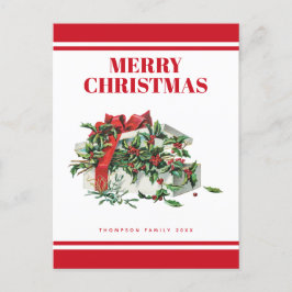 Cartão Postal De Festividades Vintage Felry Natal Festivo
