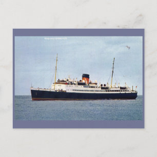 Cartão Postal De Festividades Vintage Fotografia Impressão Ocean Navio