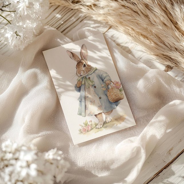 Cartão Postal De Festividades Vintage Holidays Bunny (Criador carregado)