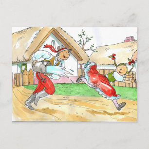 Cartão Postal De Festividades Vintage hungarian postcard for easter