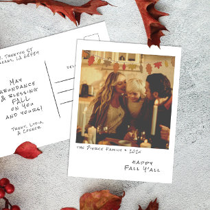 Cartão Postal De Festividades Vintage Instant Photo - Autumn Deixa Garland Cair