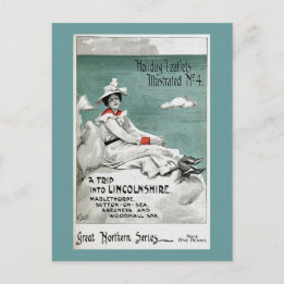 Cartão Postal De Festividades Vintage Lincolnshire, Reino Unido, folheto do