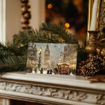 Cartão Postal De Festividades Vintage London Winter Christmas Cityscape<br><div class="desc">Compartilhe o charme de uma cena de inverno clássica com o nosso Cartão postal Vintage London de Natal. Este cartão mostra um lindíssimo horizonte ilustrado em Londres coberto por um leve cobertor de neve, capturando a magia eterno de um natal vintage na cidade. Perfeito por mandar cartões de natal para...</div>