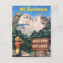 Cartão Postal De Festividades Vintage Monte Rushmore