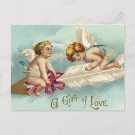 Cartão Postal De Festividades Vintage Namorados Angel Cherubs