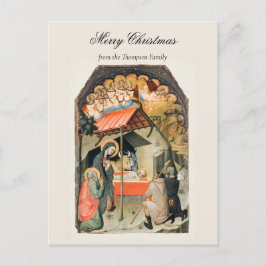 Cartão Postal De Festividades Vintage Natal Religioso Natividade Cristã