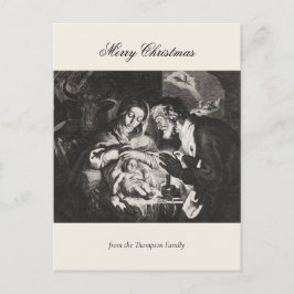 Cartão Postal De Festividades Vintage Natal Religioso Natividade Cristã