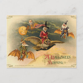 Cartão Postal De Festividades Vintage o Dia das Bruxas etéreo