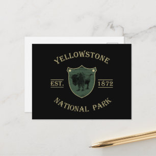 Cartão Postal De Festividades Vintage Parque Nacional de Yellowstone