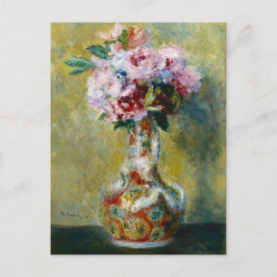 Cartão Postal De Festividades Vintage Pierre Auguste Renoir Bouquet in a Vase