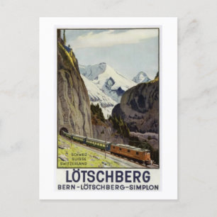 Cartão Postal De Festividades Vintage Railroad Vacin Suiça