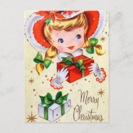 Cartão Postal De Festividades Vintage retro natalino Cartão-postal Feriado