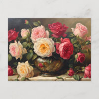 Vintage Rose Bouquet Ainda Vida