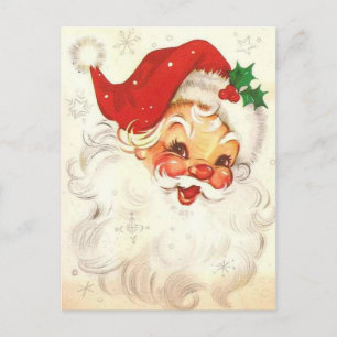 Cartão Postal De Festividades Vintage Santa Claus
