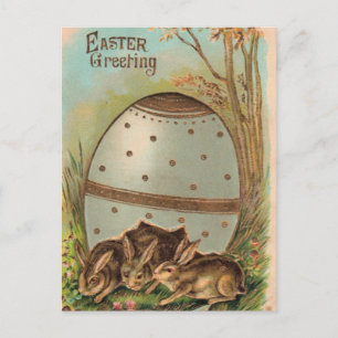 Cartão Postal De Festividades Vintage - Saudações Páscoas
