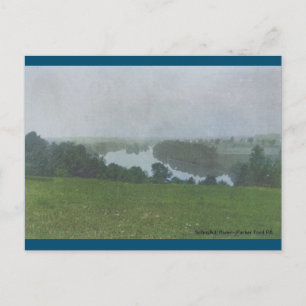 Cartão Postal De Festividades Vintage Schuylkill River Parker Ford PA