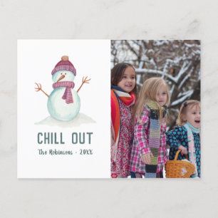 Cartão Postal De Festividades Vintage Style Winter Christmas Family Photo