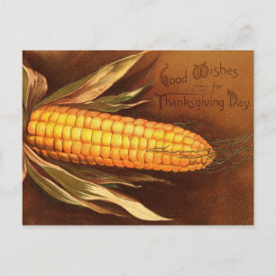 Cartão Postal De Festividades Vintage Thanksgiving