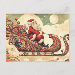 Cartão Postal De Festividades vintage/whimsical/papais noeis/Natal