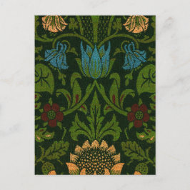 Cartão Postal De Festividades Vintage William Morris Violet e Columbine