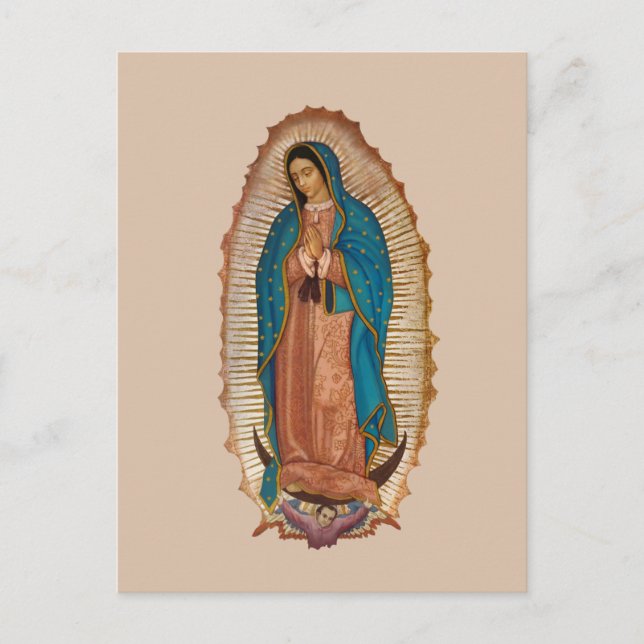 Cartão Postal De Festividades Virgen de Guadalupe (Frente)