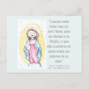 Cartão Postal De Festividades Virgen María