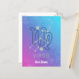 Cartão Postal De Festividades Virgo Zodiac - Sinal de Estrela - Constelação do H