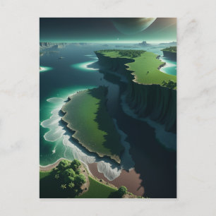 Cartão Postal De Festividades Visão panorâmica do Reino de Júpiter com a sua