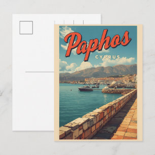 Cartão Postal De Festividades Vista da água de Pafos, presentes de lembrança de