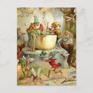 Cartão Postal De Festividades "Vitoriano Fairies" por E S Hardy