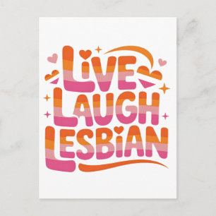 Cartão Postal De Festividades Viva Ria Lésbica Divertida Comunidade LGBTQ
