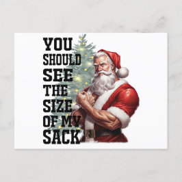 Cartão Postal De Festividades Você Deveria Ver O Tamanho Do Meu Saco