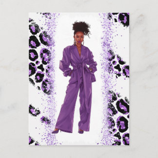 Cartão Postal De Festividades Você é incrível, incrível, fabuloso, preto, rainha