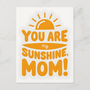 Cartão Postal De Festividades Você É Minha Mãe Solar! Dia das Mães