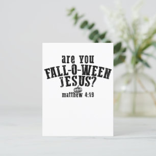 Cartão Postal De Festividades Você é Outono-O-Halloween Jesus Cristão Halloween