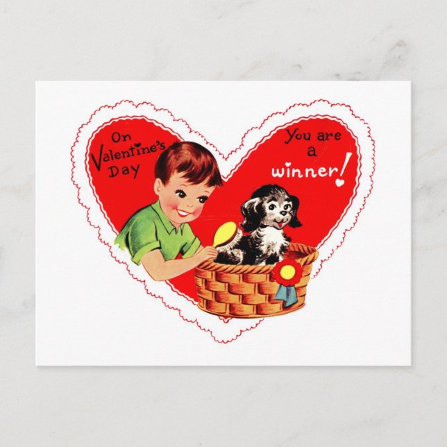 Cartão Postal De Festividades Você é um Namorados vencedor (Frente)