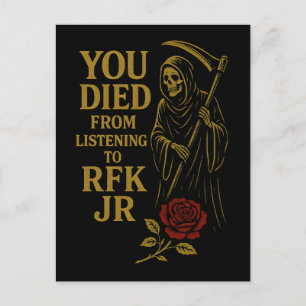 Cartão Postal De Festividades Você morreu de escutar para Sátira Jr.