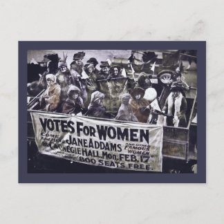 Cartão Postal De Festividades Votos a favor das mulheres