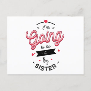 Cartão Postal De Festividades Vou ser uma irmã mais velha