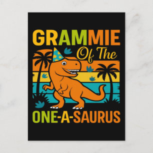 Cartão Postal De Festividades Vovó do aniversário do dinossauro oneasaurus