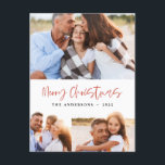 Cartão Postal De Festividades Watercolor, biscoito de Natal, bebidas doce 3 foto<br><div class="desc">Uma design festiva divertida com a aquarela favoritos de inverno - chocolate quente,  cana doce,  estocagem. design de 3 fotos. Feliz Natal na letra da escrita contemporânea,  perfeito para celebrar a época de férias. Pode ser editado,  parte de uma coleção.</div>